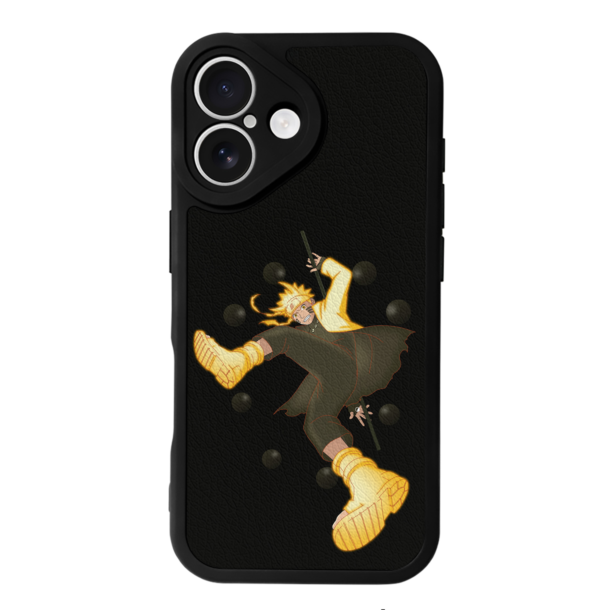 （画像用） NARUTO -ナルト- うずまき ナルト Uzumaki Naruto 【iPhone 16シリーズ対応】シリコンスマホケース（レザー調） 材質：シリコン
